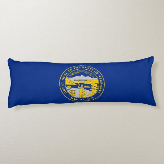 Coussins Longs Flag du Nebraska (Dos)