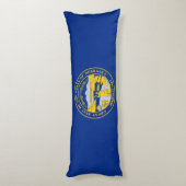 Coussins Longs Flag du Nebraska (Dos (Vertical))