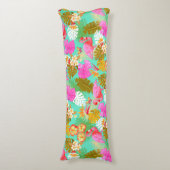 Coussins Longs Flamant rose Garden Turquoise (Devant (Vertical))