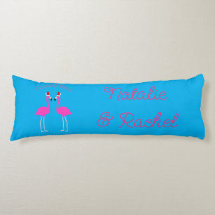 Coussins Longs Flamants roses Lesbiennes de Noël Flamant rose Bel