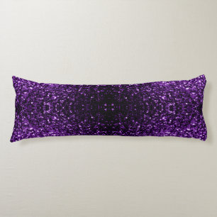 Coussins Longs Flamme de parties scintillant foncé violet brillan