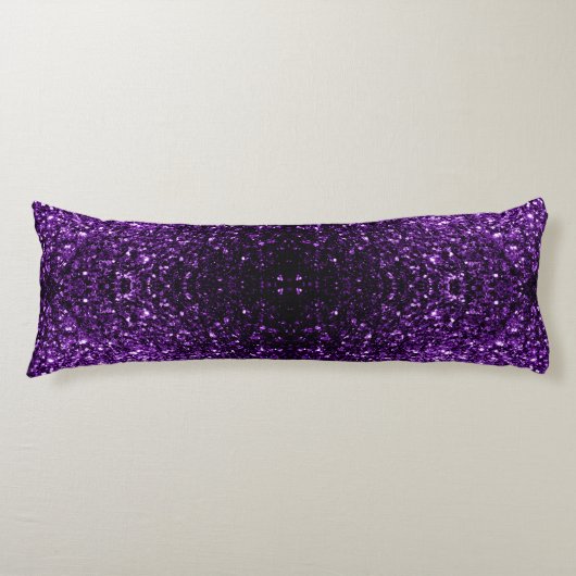 Coussins Longs Flamme de parties scintillant foncé violet brillan (Devant)