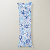 Coussins Longs Flammes de neige bleues gelées (Devant (Vertical))