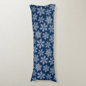 Coussins Longs Flammes de neige sur bleu foncé (Devant (Vertical))