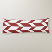 Coussins Longs Flèche Chevron Gras Deux Tons Blancs Rouge (Dos)