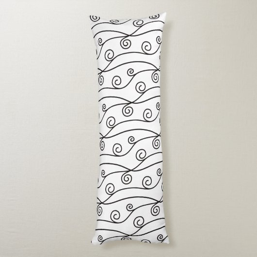 Coussins Longs Flèches noires et blanches (Dos (Vertical))