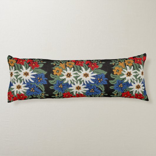 Coussins Longs Fleur alpine suisse Edelweiss (Dos)
