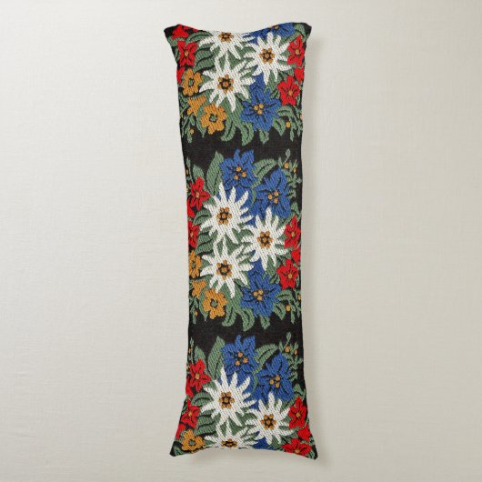 Coussins Longs Fleur alpine suisse Edelweiss (Devant (Vertical))