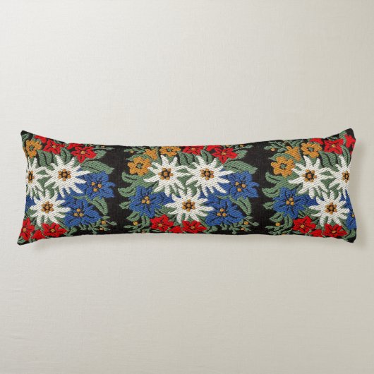 Coussins Longs Fleur alpine suisse Edelweiss (Devant)