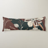 Coussins Longs Fleur d'Automne Noir (Devant)
