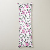 Coussins Longs Fleur de cerisier blanc sur blanc (Dos (Vertical))