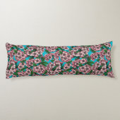 Coussins Longs Fleur de cerisier sur bleu (Dos)