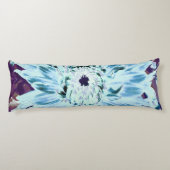 Coussins Longs Fleur de dahlia verte menthe et sarcelle (Dos)