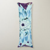 Coussins Longs Fleur de dahlia verte menthe et sarcelle (Devant (Vertical))