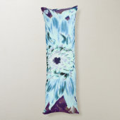 Coussins Longs Fleur de dahlia verte menthe et sarcelle (Dos (Vertical))