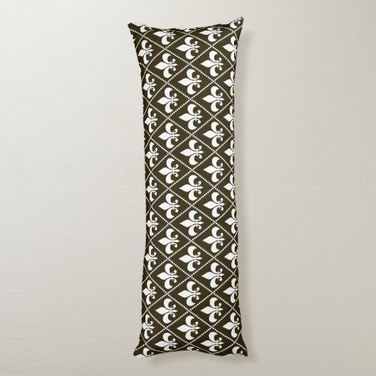 Coussins Longs Fleur de Lys au chocolat (Dos (Vertical))