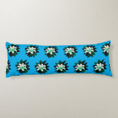 Coussins Longs Fleur de lys blanche avec feuilles vert foncé (Dos)