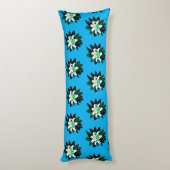 Coussins Longs Fleur de lys blanche avec feuilles vert foncé (Dos (Vertical))