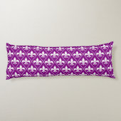 Coussins Longs Fleur de Lys violet profond (Dos)