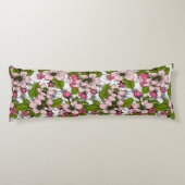 Coussins Longs Fleur de pomme sur blanc (Dos)