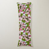 Coussins Longs Fleur de pomme sur blanc (Devant (Vertical))