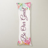 Coussins Longs Fleur de ruban pêche personnalisable (Devant (Vertical))