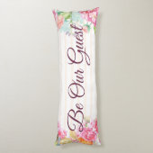 Coussins Longs Fleur de ruban pêche personnalisable (Dos (Vertical))