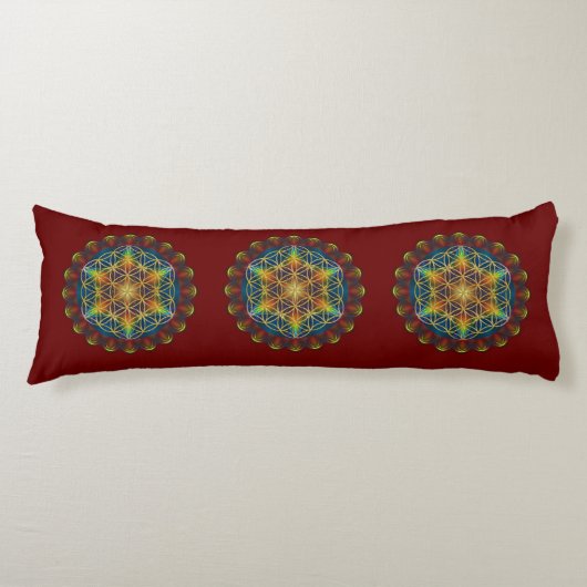 Coussins Longs Fleur de vie / Blume des Lebens - Mandala III (Devant)