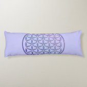 Coussins Longs Fleur de vie / Blume des Lebens - timbre violet (Dos)