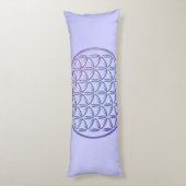 Coussins Longs Fleur de vie / Blume des Lebens - timbre violet (Dos (Vertical))