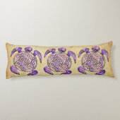 Coussins Longs Fleur de vie / Blume des Lebens - violet de tortue (Dos)