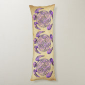 Coussins Longs Fleur de vie / Blume des Lebens - violet de tortue (Dos (Vertical))