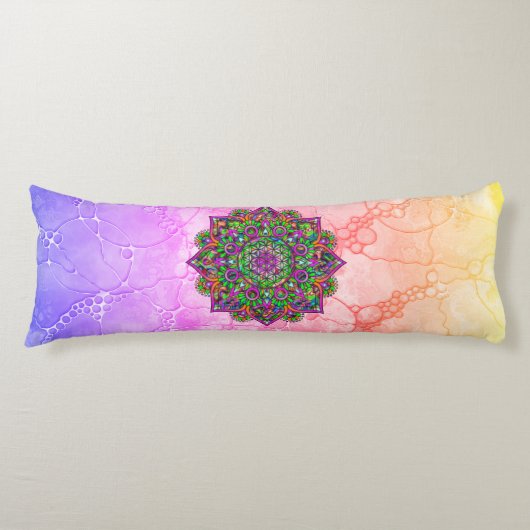 Coussins Longs Fleur De Vie - Indien Mandala 1 (Devant)