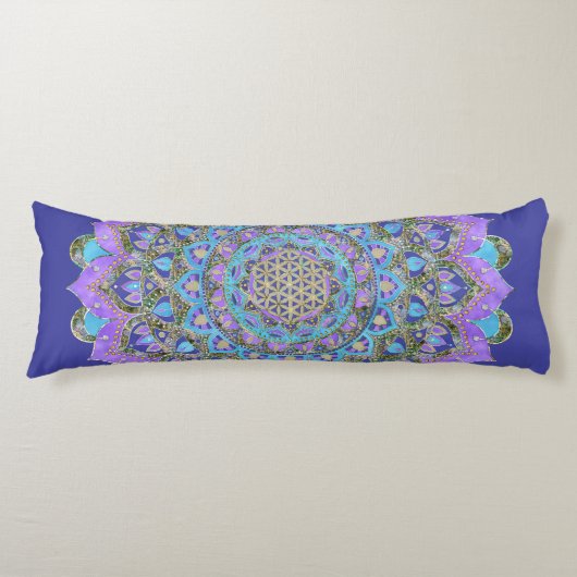 Coussins Longs Fleur De Vie - Mandala India Style 2 (Devant)