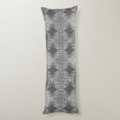 Coussins Longs Fleur de vie - motif de timbre - gris (Dos (Vertical))