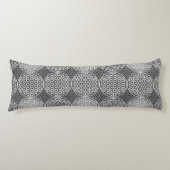 Coussins Longs Fleur de vie - motif de timbre - gris (Devant)