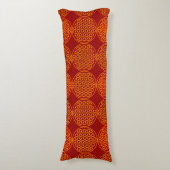 Coussins Longs Fleur de vie - motif de timbre - orange rouge (Devant (Vertical))