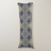 Coussins Longs Fleur de vie - motif de timbre - sable bleu (Devant (Vertical))