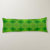 Coussins Longs Fleur de vie - motif de timbre - vert (Dos)