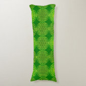 Coussins Longs Fleur de vie - motif de timbre - vert (Devant (Vertical))