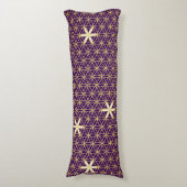 Coussins Longs Fleur De Vie - motif sans soudure - doré (Devant (Vertical))