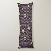 Coussins Longs Fleur De Vie - motif sans soudure - doré (Dos (Vertical))