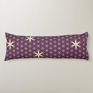 Coussins Longs Fleur De Vie - motif sans soudure - doré