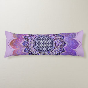 Coussins Longs Fleur de vie - Style Vintage Galaxy Espace 1