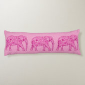 Coussins Longs Fleur d'éléphant - rose fuchsia (Dos)