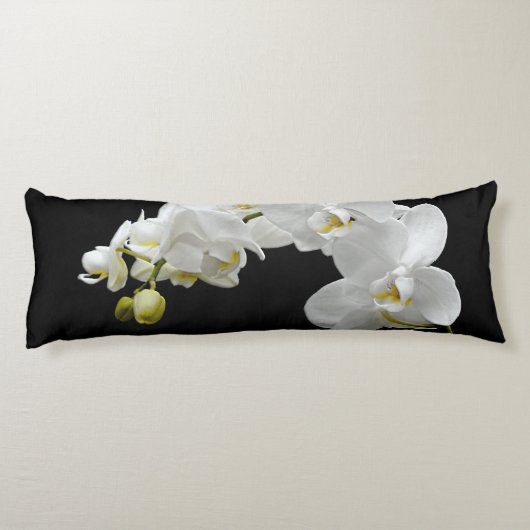 Coussins Longs Fleur d'orchidée blanche (Dos)