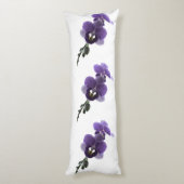 Coussins Longs Fleur d'orchidée pourpre, Oreiller corporel (Dos (Vertical))