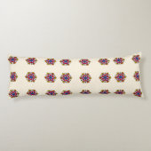 Coussins Longs Fleur géométrique effrayante (Dos)