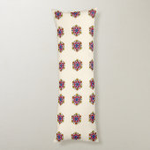 Coussins Longs Fleur géométrique effrayante (Dos (Vertical))