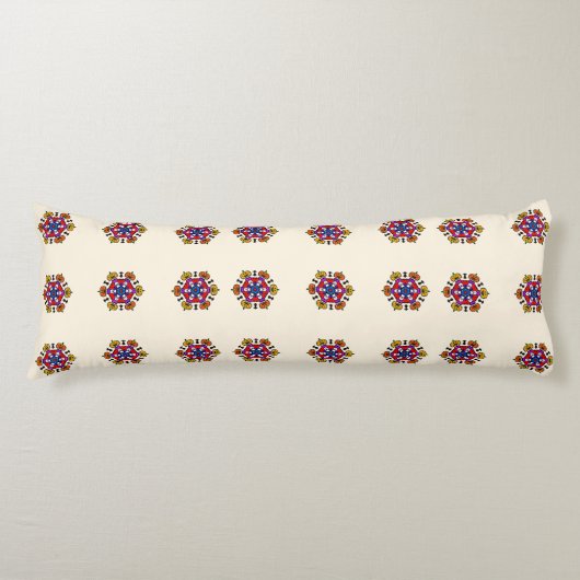 Coussins Longs Fleur géométrique effrayante (Devant)